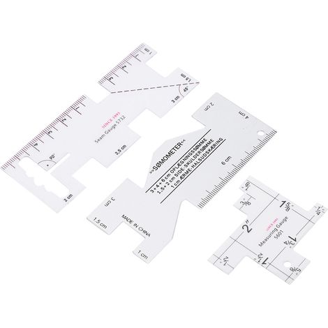 Gabarits de couture pour patchwork (lot de 3) - Outils de mesure pour la couture et le quilting