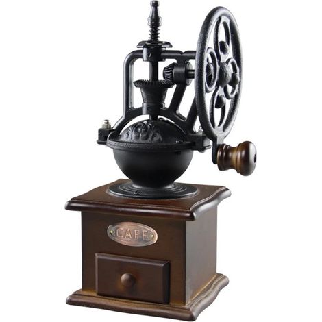 Moulin à café manuel en fonte avec mouture réglable pour expresso, cafetière à piston et café filtre, idéal pour la maison, le bureau et les voyages.-AquaForge (1/5)