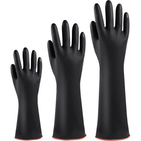 Gants de protection en latex - Unbrand - Résistant aux produits chimiques - Protection des avant-bras - Taille XL (1/4)