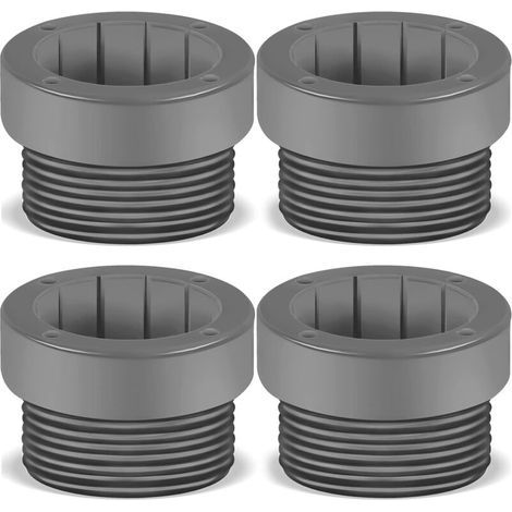 Lot de 4 adaptateurs filetés pour stabilisateur de parasol de piscine, manchons de fixation pour poteau de parasol de piscine, insert stabilisateur pour terrasse extérieure, 4,4 cm (1/4)