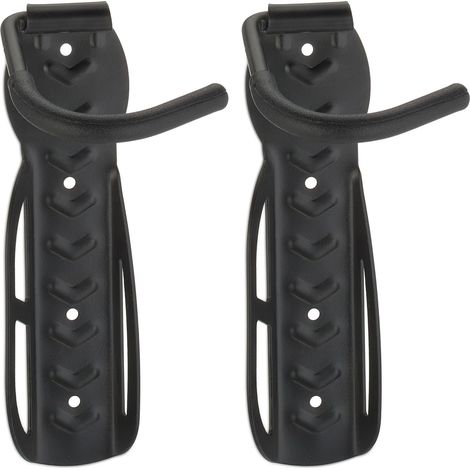 Lot de 4 Supports à vélo, Rangement Mural, à accrocher, Noir (1/5)