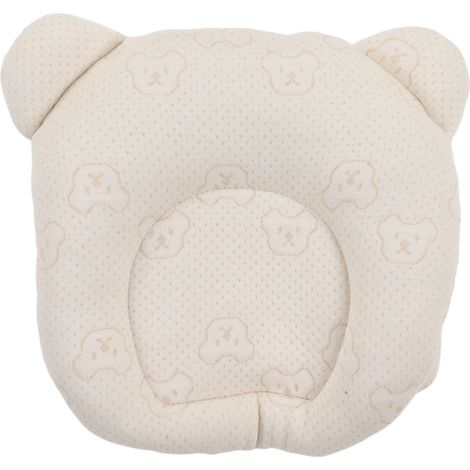 Coussin bébé anti-aplatissement tête nouveau-né, oreiller prévention tête plate, coton haute résilience nourrisson, forme anatomique (1/5)