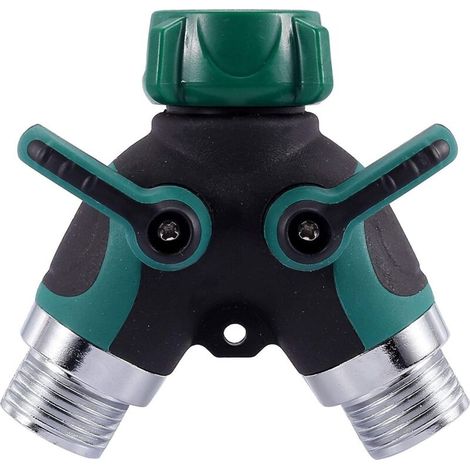 Robinet à 2 voies avec vanne d'arrêt, séparateur de robinet à double valve en Y (1/5)