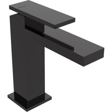 Mitigeur lavabo monotrou Chromé Noir Tabula - CRISTINA ONDYNA TA22072 (1/2)