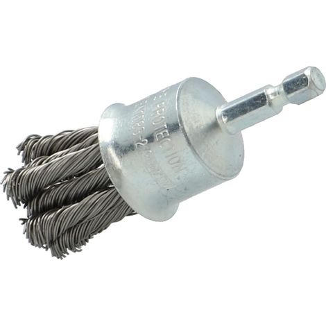 Brosse perceuse tige hexagonale Coupe Ø 75 Feutrine pour Polissage (1/4)
