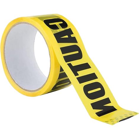 25M Ruban d'avertissement de Danger Jaune Ruban adhésif de marquage Ruban de barrière pour Les Zones de Danger sur Le Lieu de Travail décorations (1/5)