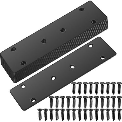 Flachverbinder Edelstahl Balkenverbinder Lochblech 10Stk Noir 170x48mm (1/5)