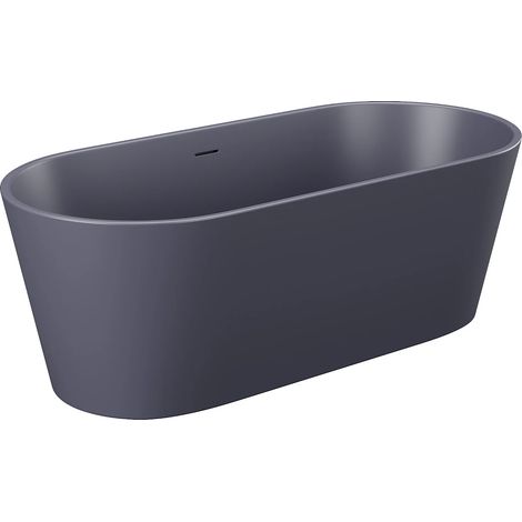 Vasca da bagno freestanding ovale 255L 159 x 74 x 56 cm Blu opaco Acrilico - LUZECA