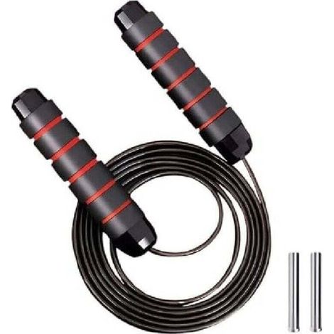 Springseil mit Gewichtsstange – Sport-Springseil – Springseil für Erwachsene – Box-Springseil – Ideal zum Seilspringen – Geeignet für Erwachsene – Länge leicht verstellbar