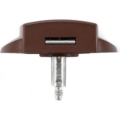 Serrure à poussoir marron sans encoches pour placard - Robuste & Compacte (1/2)