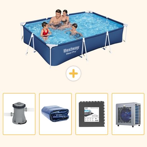 Bestway Bestway Steel Pro Rectangulaire - 300x201x66 cm - 5-pièces S190 (1/5)