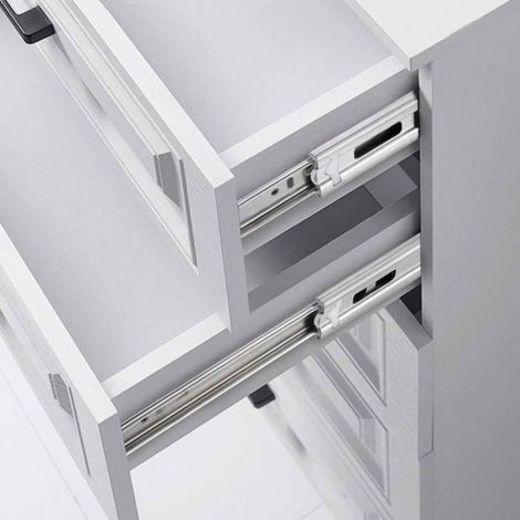 Coulisses billes pour tiroirs lot de 2 300 mm fermeture amortie en acier inoxydable 304 couleurs multiples (1/4)