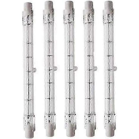 Ampoule halogène crayon R7s 189 mm 1000 W à intensité variable, culot J189, pour éclairage paysager, de sécurité et public (lot de 5). (1/2)