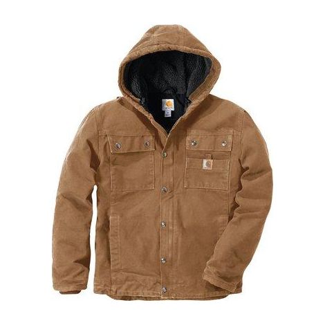 CARHARTT Blouson Cotton Duck à capuche Bartlett Marron - Taille: XL (1/4)