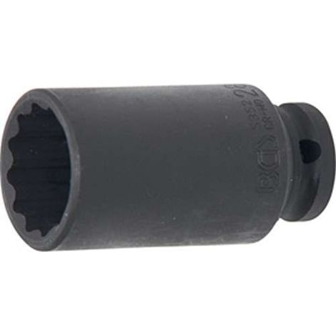 BGS Kraft-Steckschlüssel-Einsatz Zwölfkant Antrieb Innenvierkant 12,5 mm (1/2") SW 28 mm - 5352 (1/3)