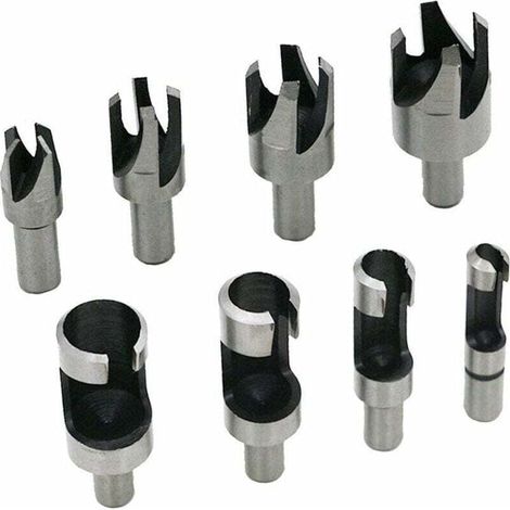 brocas para cortar tapones de madera, herramienta para cortar madera, brocas para cortar tapones de 6 mm/10 mm/13 mm/16 mm, con brocas cónicas y brocas de garra (1/4)