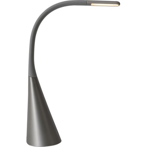 Naeve ALF Lampe de bureau LED à intensité variable de 65 cm, grise, 3 000 K, capteur tactile et USB