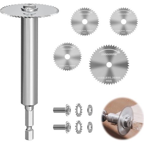 Coupe-Tube Intérieur, Lames de Scie 32 mm x 3, 44 mm x 1, Acier avec Tige Hexagonale 1/4 pour Travaux de Plomberie Dans la Coupe Intérieure (1/5)