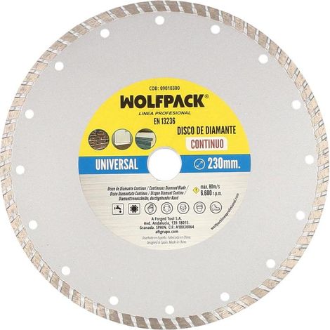 WOLFPACK LINEA PROFESIONAL disco diamante 230 mm. general obra continuo (1/5)