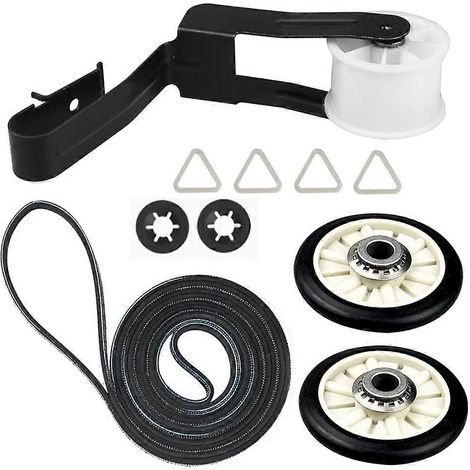 4392065 sèche-linge Repair avec 349241T rouleau de tambour kit, 691366 poulie tendeuse et 341241 courroie de rechange pour Whirlpool Kenmore (1/5)