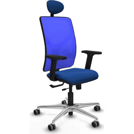 Silla de oficina piqueras y crespo Motilla azul aluminio (1/2)
