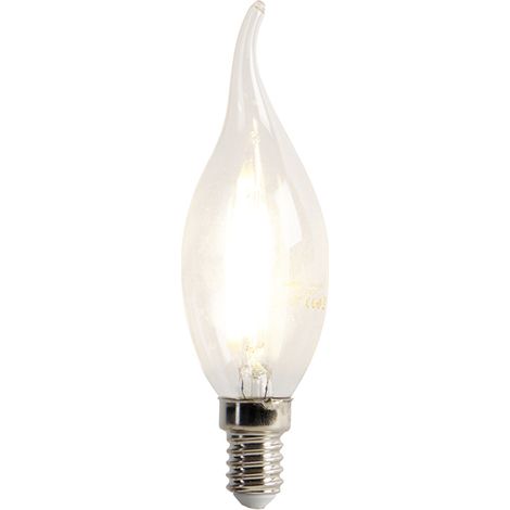 LUEDD Bombilla LED filamento E14 regulable forma vela 3W 250lm 2700K