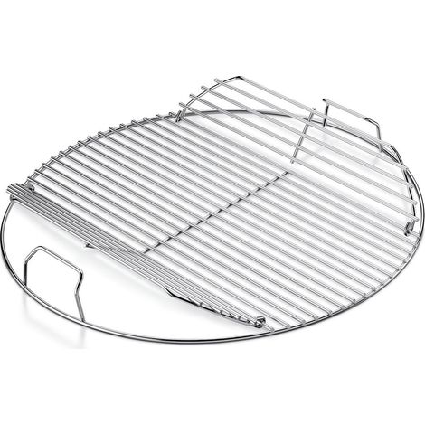 Grille de barbecue articulée 57 cm – Chrome – Ajout facile de charbon – Remplacement pour barbecue Weber (1/6)