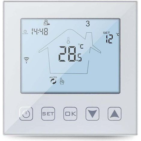 Smart thermostat, Alexa compatible, Programmable room thermostat for 220V electric underfloor heating (1/4)