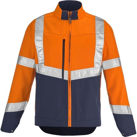 BLOUSON LUTEA PI ORANGE FLUO / BLEU MARINE XL