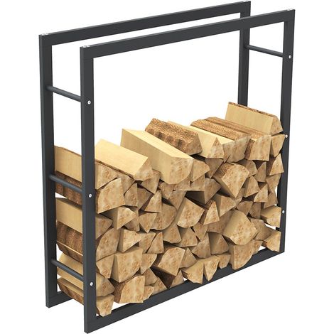 Portalegna Supporto Metallo Porta Legna Interno Legnaia Camino Stufa 100x100x25