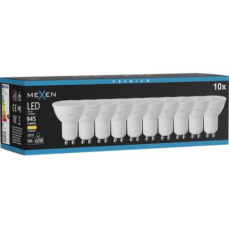 Mexen Nova 10x Ampoule LED GU10, 9W, Chaude - 3000K, 945 lm - L108-GU10-0930-01x10 (1/5)