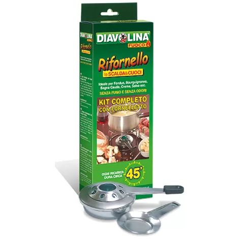 Diavolina 15360 Fornelletti Rifornello Scaldavivande  3 Ricaricariche