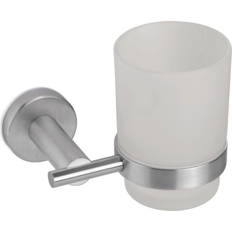 Porta Spazzolino da Parete in Acciaio Inox Satinato Nilo (1/2)