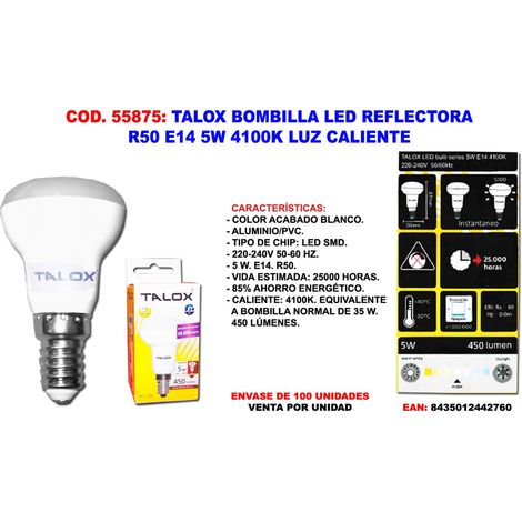 Ampoule à réflecteur LED TALOX R50 E14 5W 4100K lumière neutre