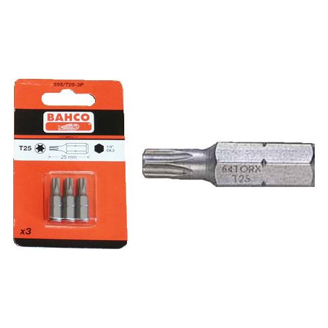BAHCO POINTE TORX T25 3P 1/459 S/T-25x2559S/T