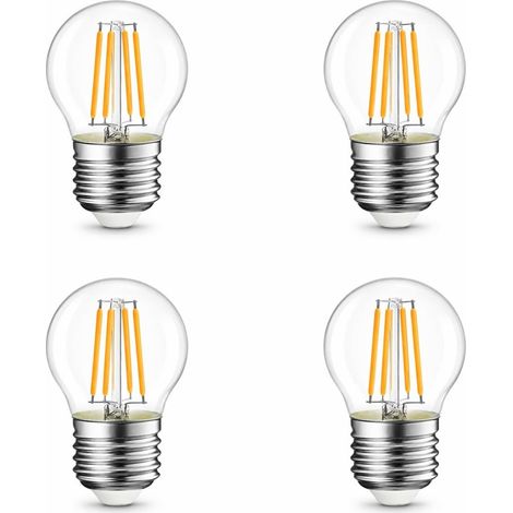 Lot de 4 ampoules LED 6 W, 3000 K, blanc chaud, éclairage agréable au quotidien, économie d énergie (1/5)