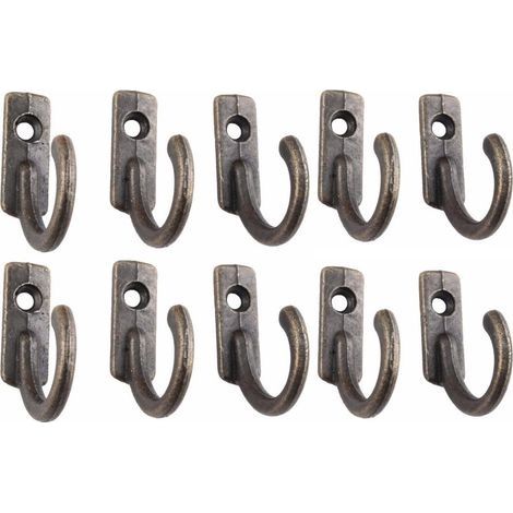 Crochet Mural Décoratif de Clé Hanger Vintage Bronze, 10Pcs (1/5)