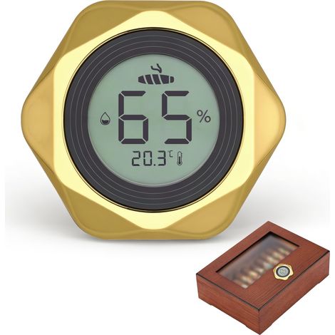 Hygromètre Thermomètre Température Humidité Testeur Mini Numérique LCD Indicateur pour Cave a Cigare Boîte a Cigare (1/5)