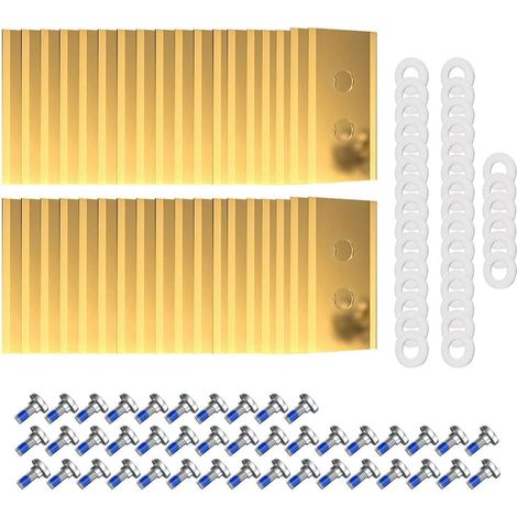Lames de rechange pour tondeuse à gazon, kit de 36 lames robustes compatibles avec tous les modèles de tondeuse robot Mammotion, Luba, Yuka, avec vis et rondelles