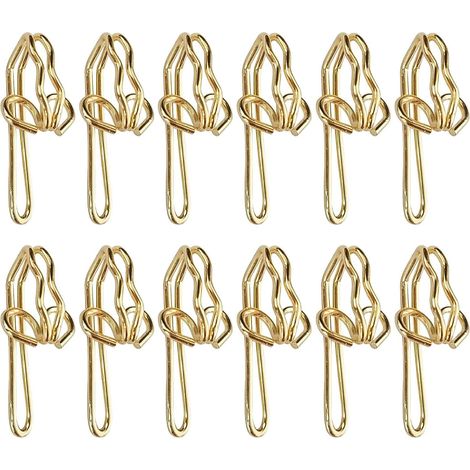 Crochets Pour Rideaux - Métal - 12 X 28 Mm - Forme Papillon - Pour Rideaux À Bandeau - 100 Pièces (1/5)