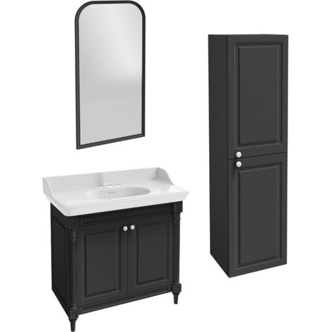 JACOB DELAFON Cléo 1889 Pack mueble lavabo 3 huecos + espejo + columna recta