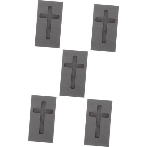 5 Pièces Moule Graphite Forme de Croix pour Fusion Métallique Outil de pour Or et Pratique pour Éducation Scientifique et Artisanat (1/5)