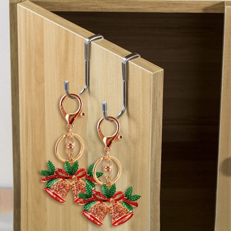 Set mit 5 Doppelhaken aus Edelstahl 304, Türhaken für Kleidung, Handtücher, Kleiderbügel, Regale und Kleiderschrankschubladen (1/4)
