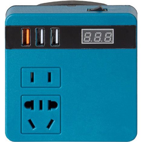 Convertisseur de batterie au lithium 120 W, multifonction, 21 V vers 220 V CA, double moteur, protections multiples et affichage de la tension. (1/4)