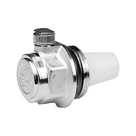 Giacomini – Purgeur radiateur automatique 1" à filetage gauche – Bouchon auto-étanche – Plage de température 5 à 110ºC – Pression max 10 bar