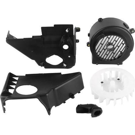 Engine Fan Cover, Cooling Assembly, Air Fairing, suitable for GY6 ATV Go Kart Buggy Scooter Black. (1/5)