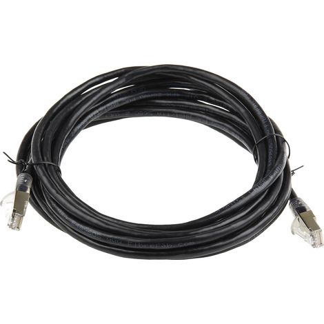 Câble Ethernet cat 5e Avec connecteur gaine PVC Noir / , F/UTP, 5m ( Prix pour 1 )
