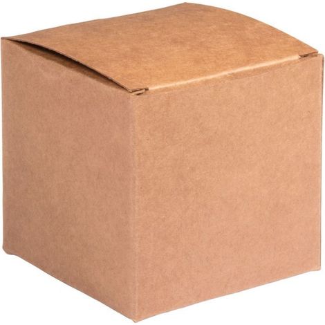 Kit boîte à plier - Carré - Kraft - 7,5 x 7,5 x 7,5 cm (1/4)