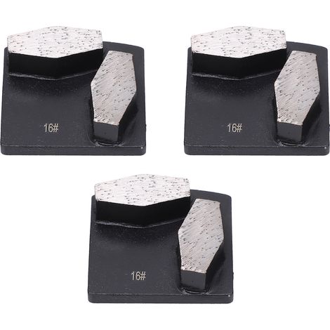 Lot de 3 Chaussures Diamant à Queue d'Aronde Béton Coupe Agressive Dent Rhombus Noir 16 (1/5)