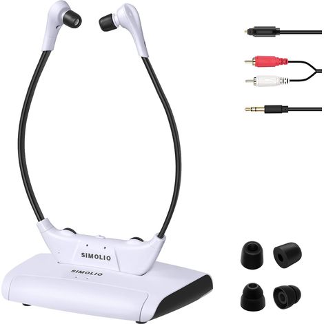 Wireless TV Headsets, Clarified Dialogues for Seniors, Range 50 M (1/5)